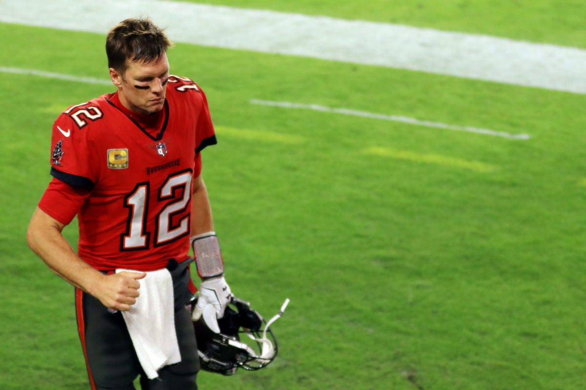 Tampa Bay Buccaneers quarterback Tom Brady after the Saints game.