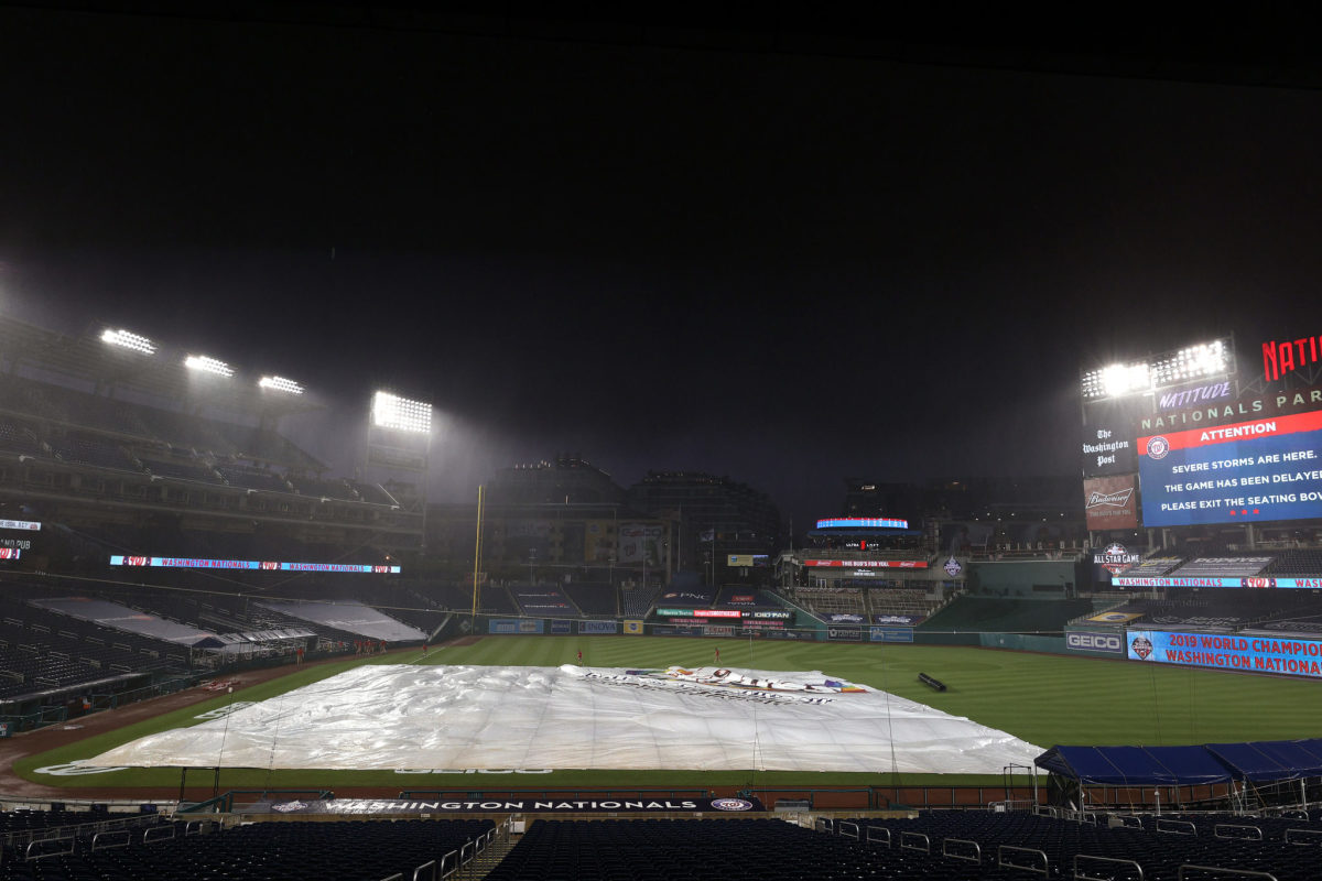 Keep the rain gear handy for the Nationals Home Opener Thursday