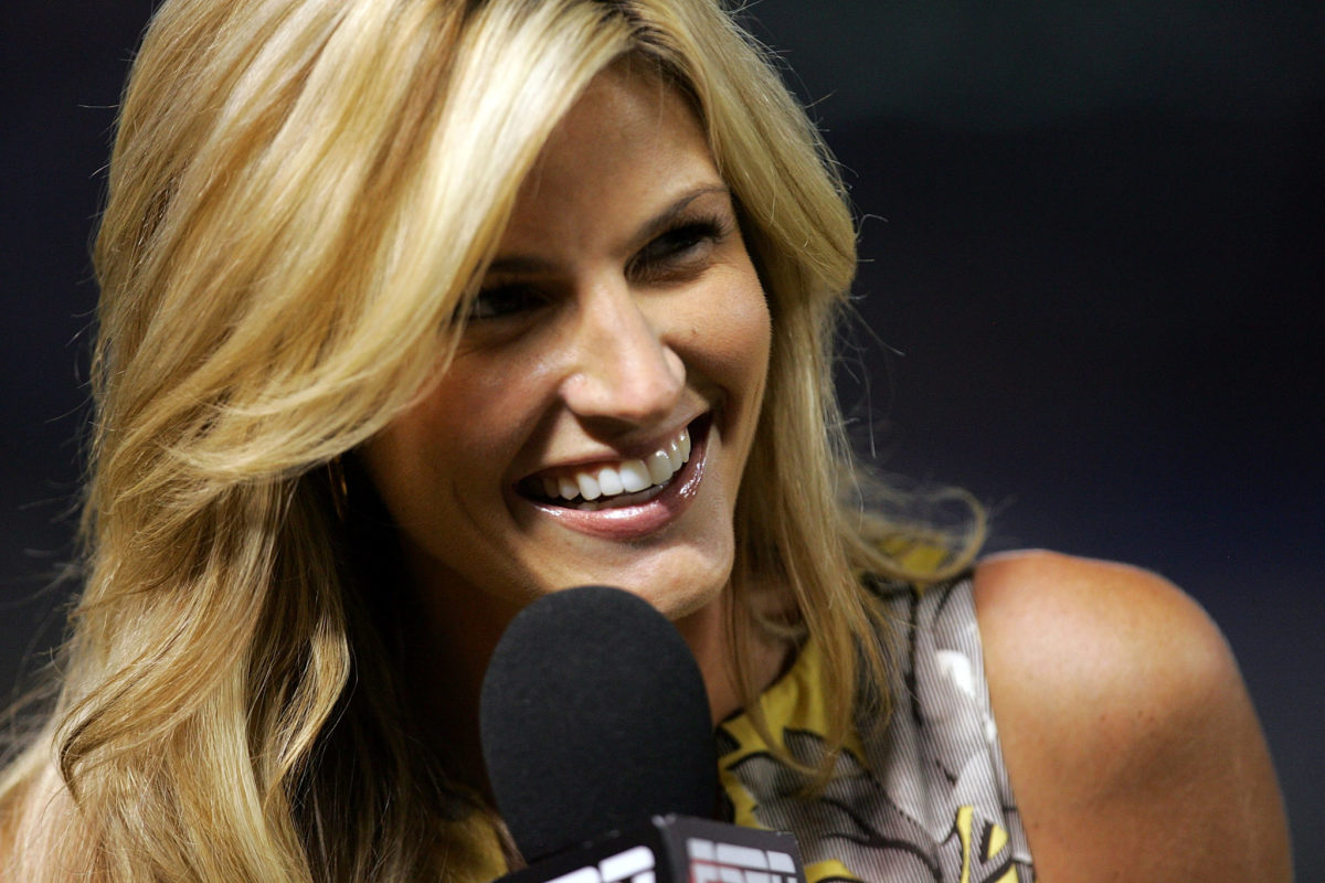 Erin Andrews during an ESPN broadcast.