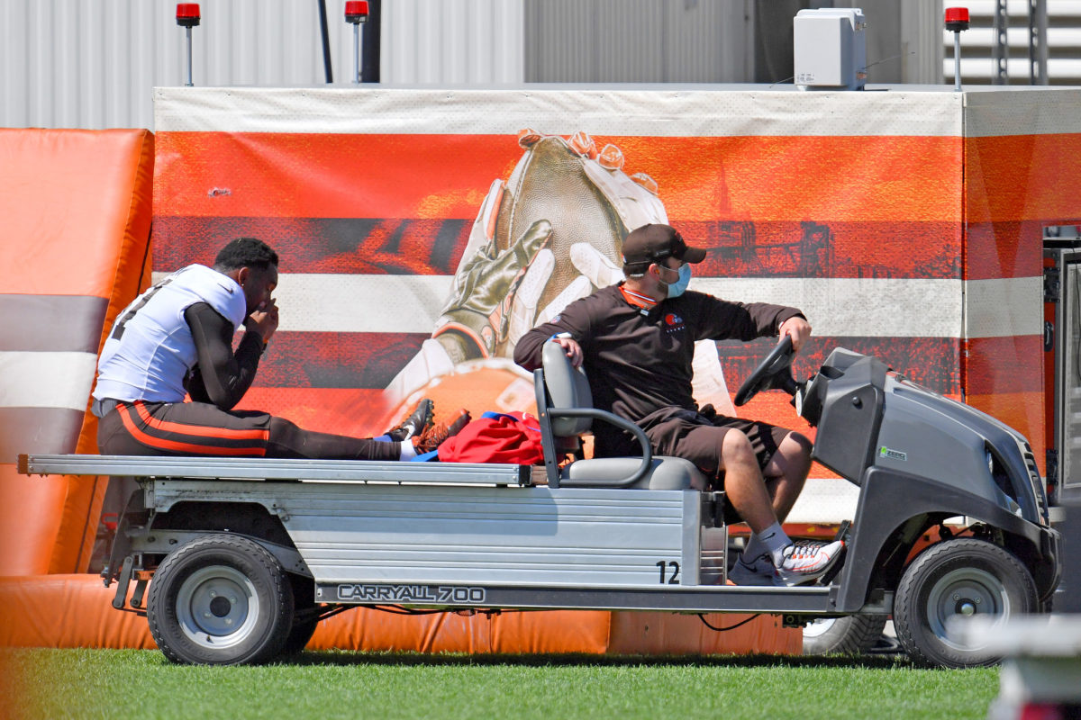 Mack Wilson carted off the field.