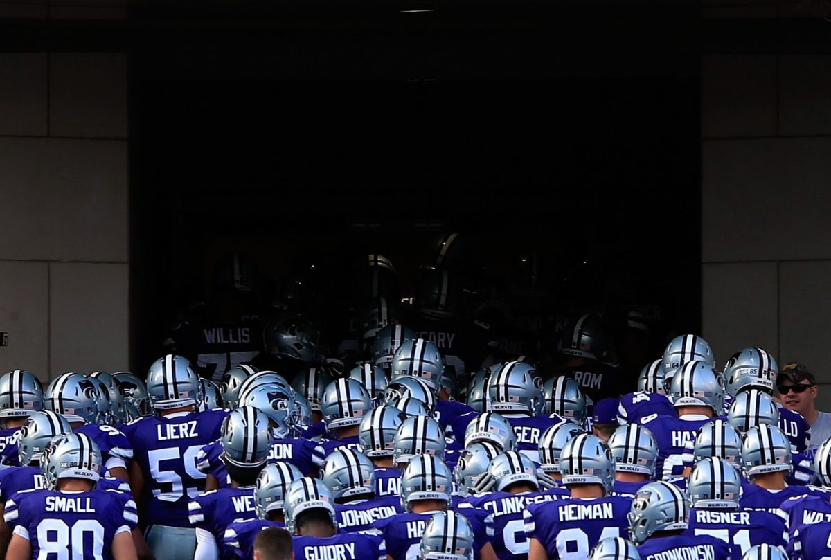 Kansas State's football team returns to the locker room.