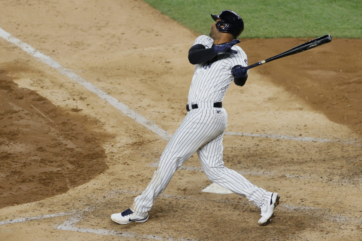 Aaron Hicks: Baltimore Orioles player visits Yankees at Yankee Stadium