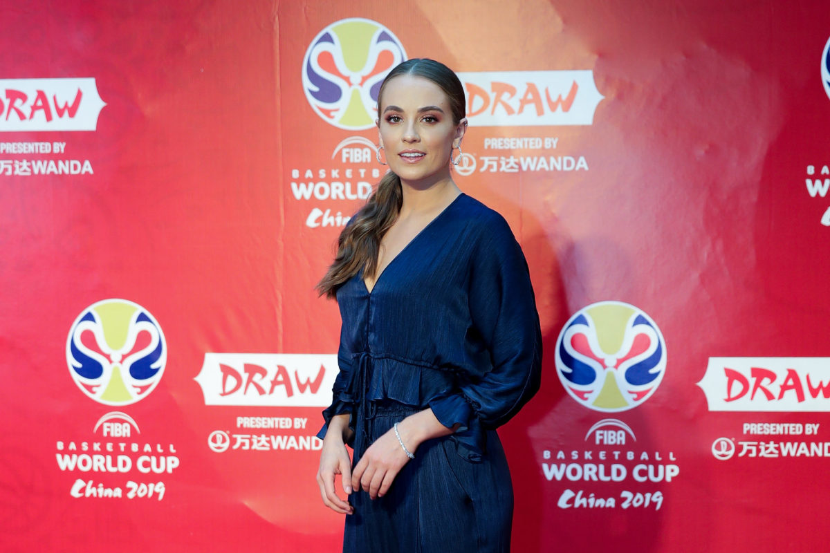 Rachel DeMita attends the FIBA World Cup Ceremony.