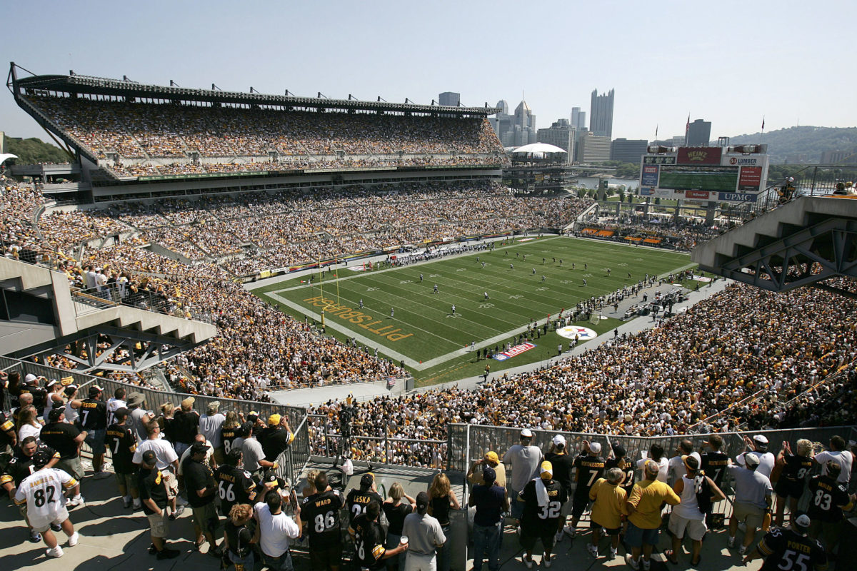 A general view of the Pittsburgh Steelers stadium during the day.