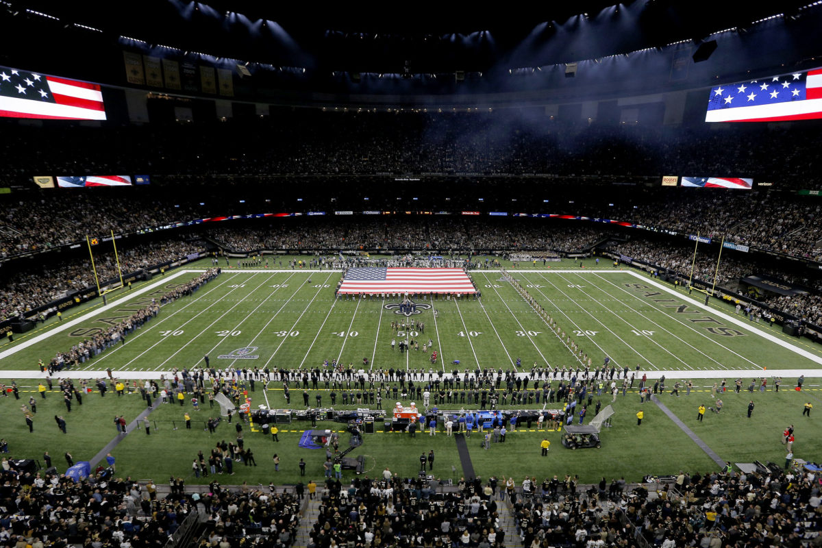 A general view of the Superdome during a Saints game.