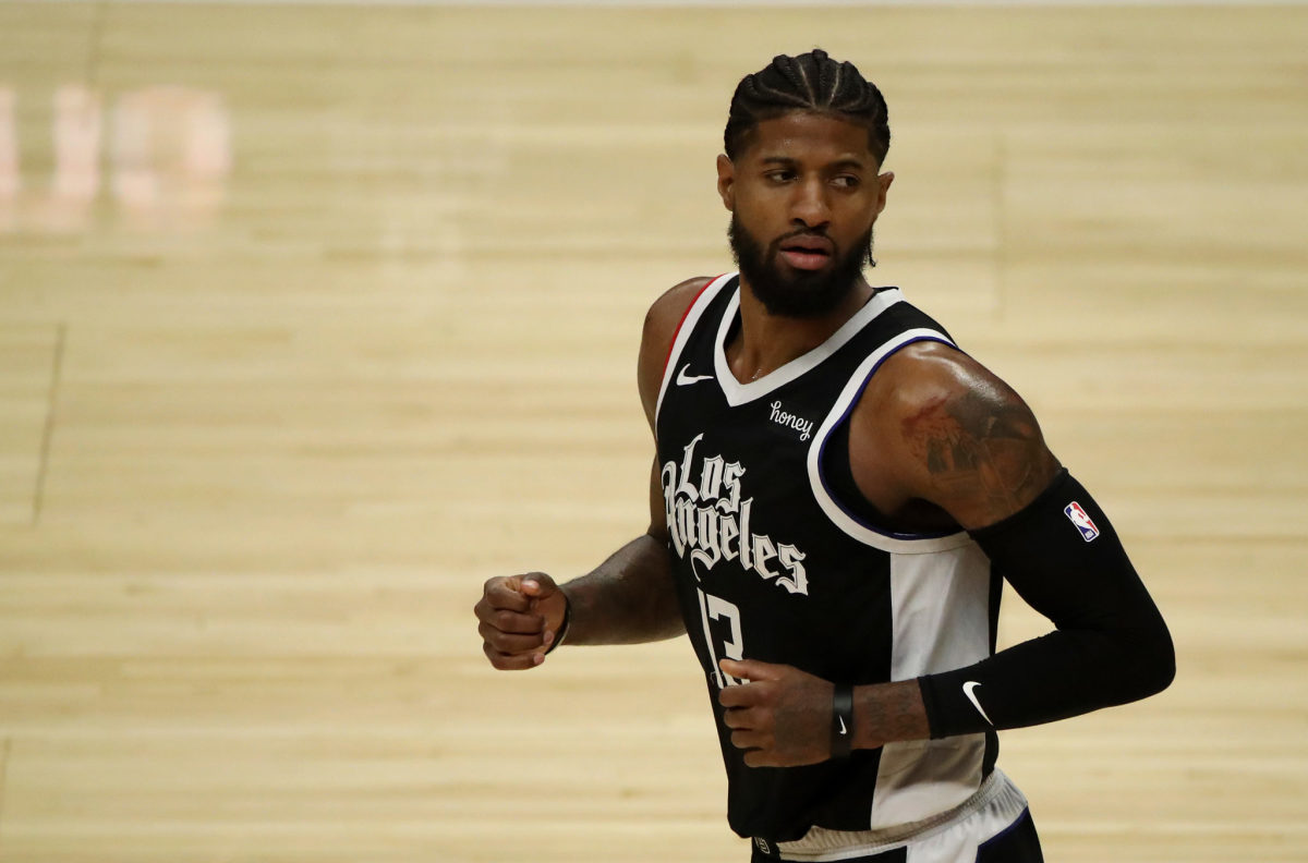 Paul George running the floor for the Clippers.
