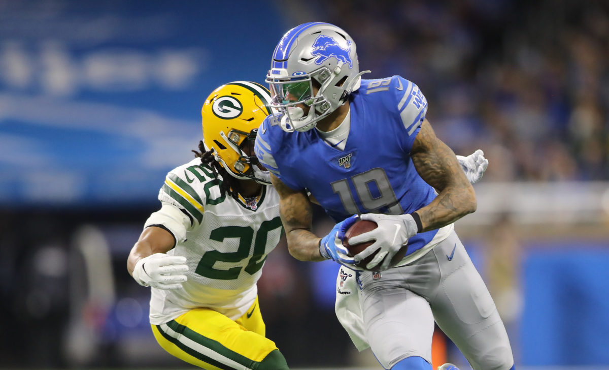 Kenny Golladay with the ball for the Detroit Lions.
