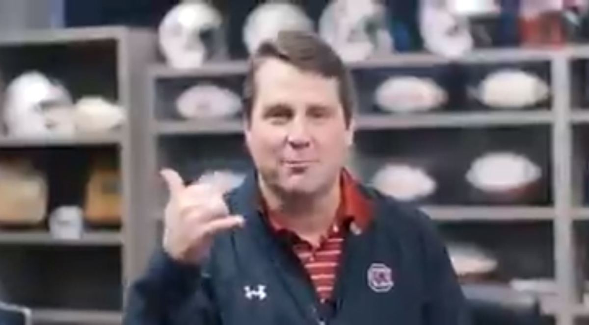 A leaked promo featuring South Carolina football coach Will Muschamp dropping a huge f-bomb.