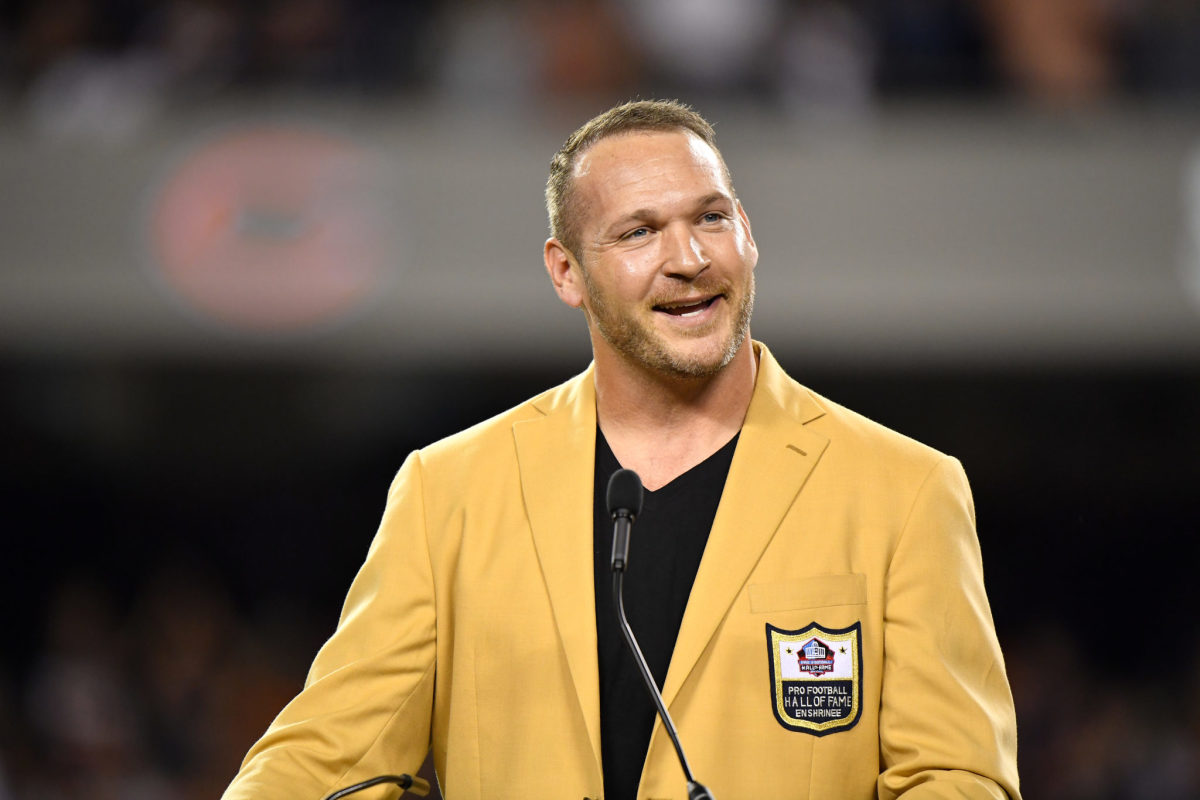 Brian Urlacher at his NFL Hall Of Fame induction ceremony.