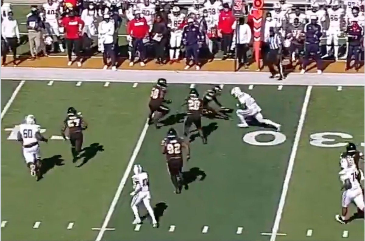 Jackson State QB's Helmet Flies Off After Massive Hit The Spun