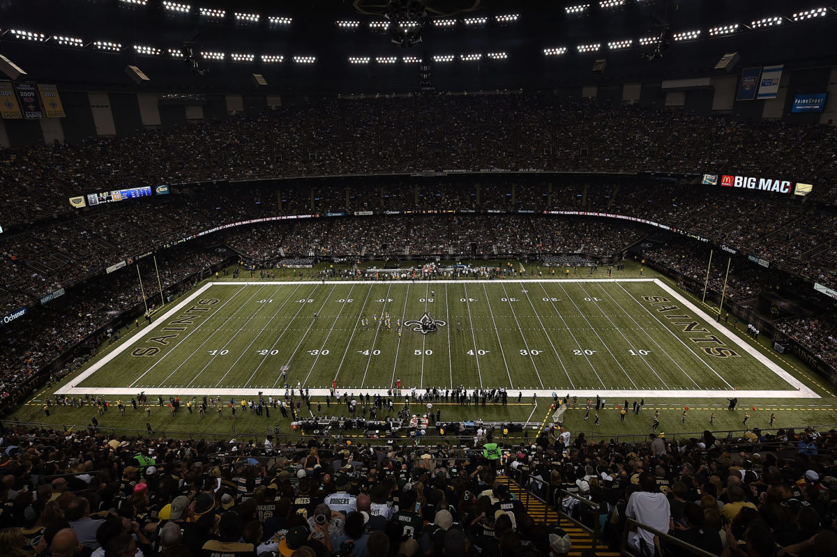 A general view of the Superdome during a New Orleans Saints game.