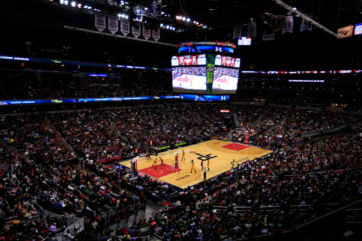 A general view of the Washington Wizards arena.