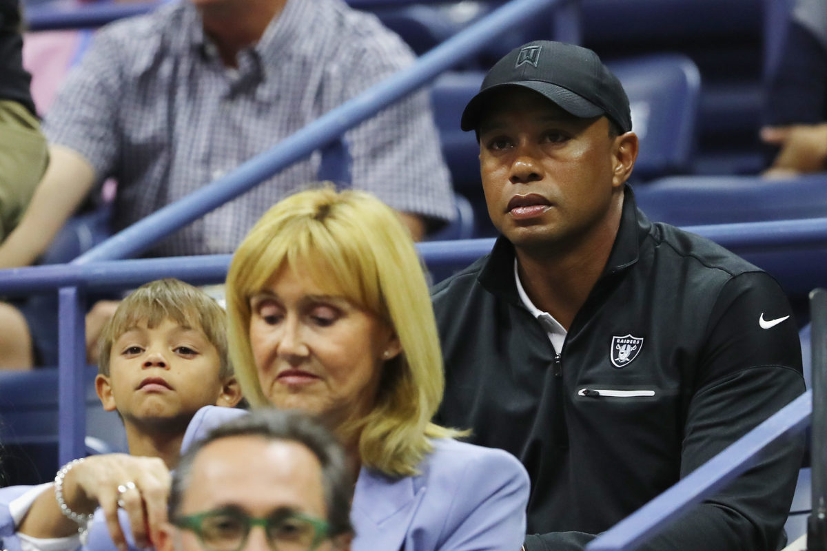 Tiger Woods' son at the U.S. Open.