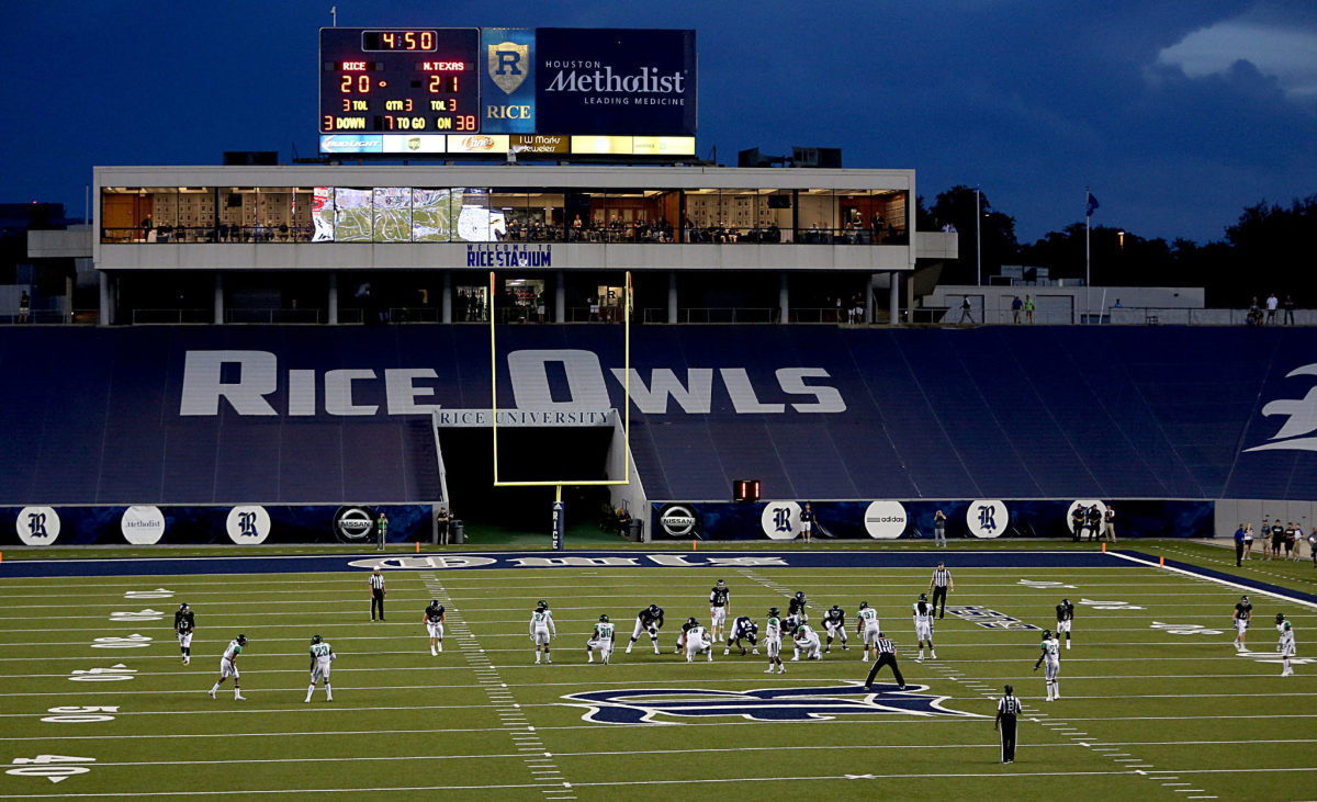 Rice football stadium for Owls vs. North Texas.