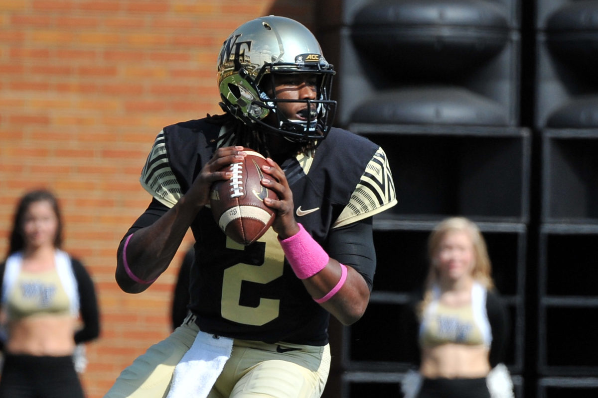Wake Forest quarterback Kendall Hinton now with the Broncos.