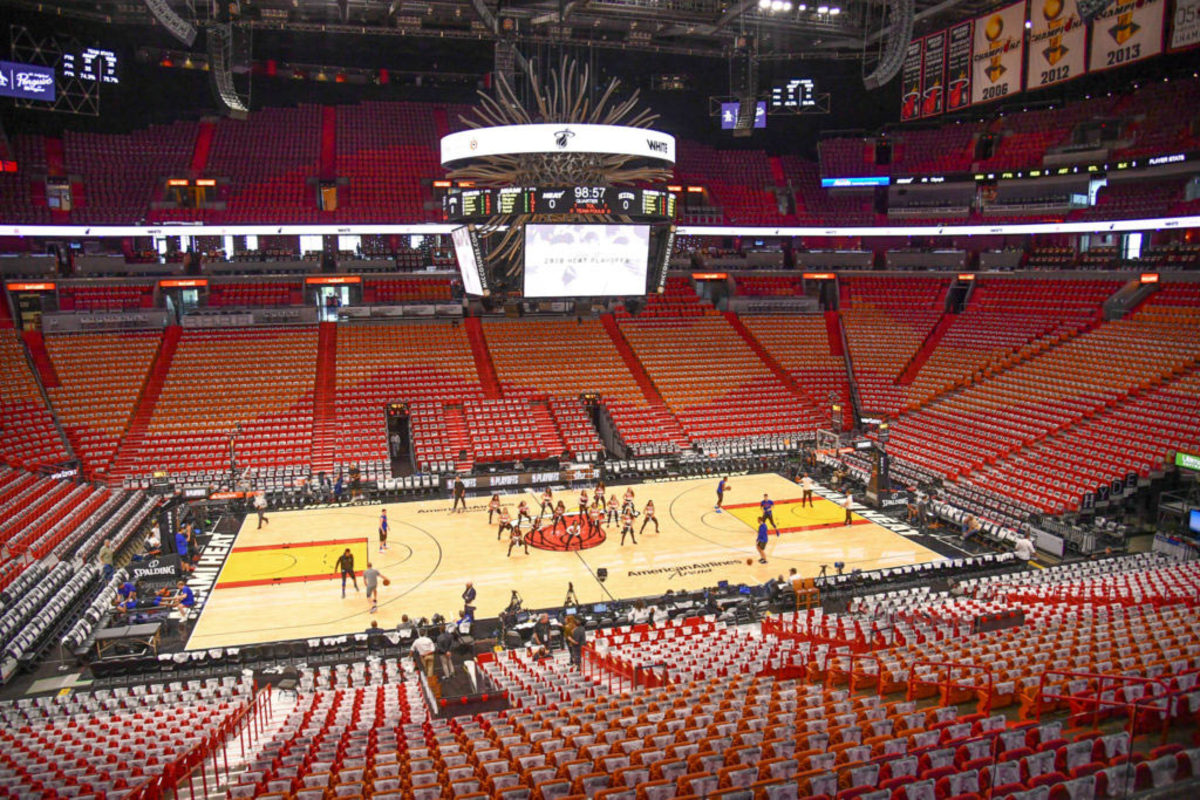 A general view of the Miami Heat's home arena.