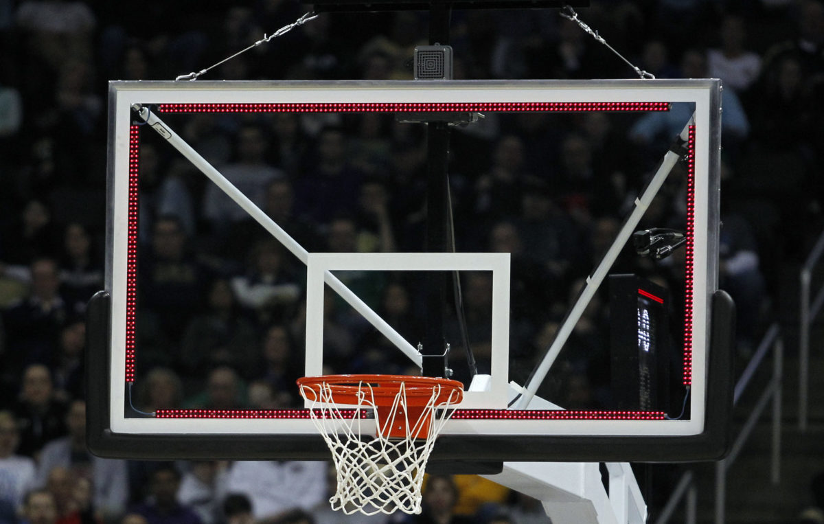 A generic picture of a basketball hoop.