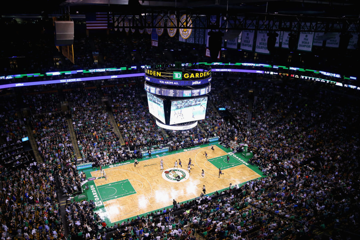 A general view of the Boston Celtics arena.