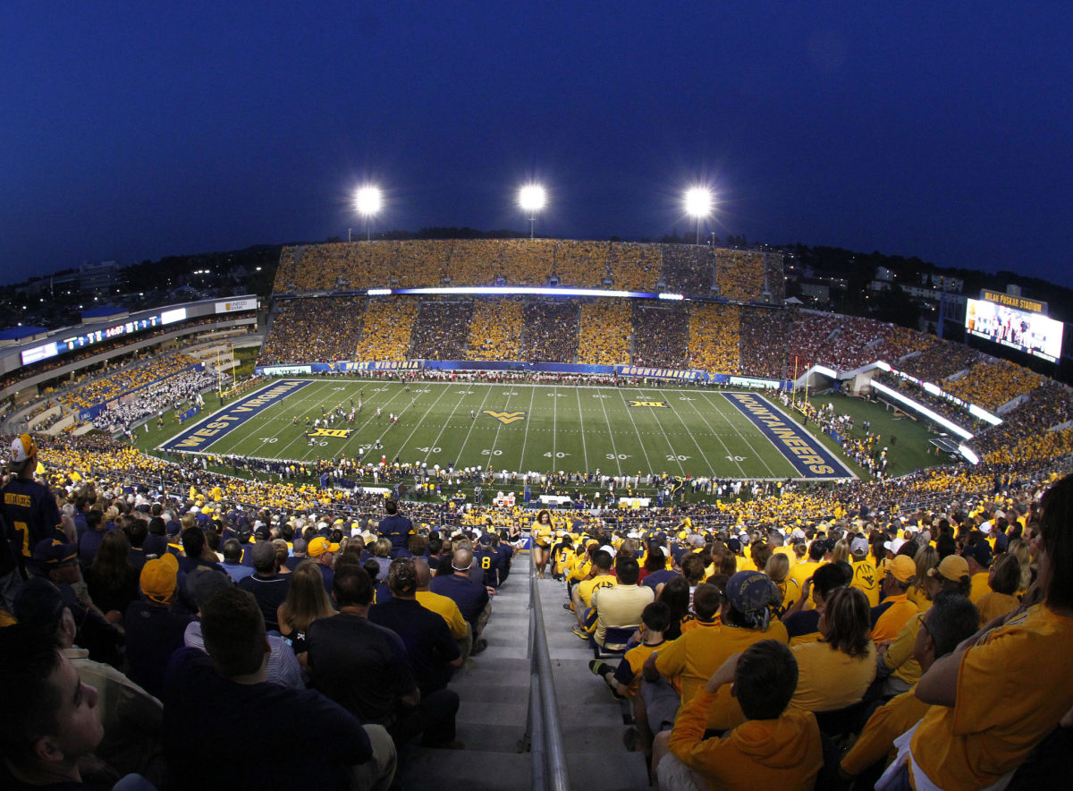 A general view of West Virginia's football stadium.