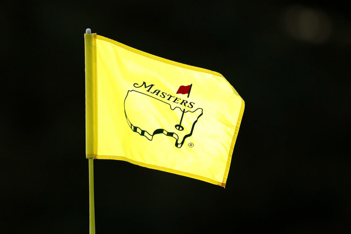 A general view of the yellow Masters Flag.