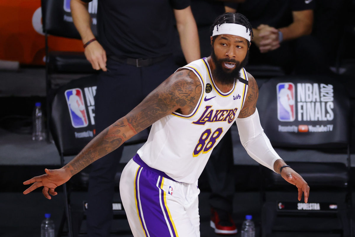 Markieff Morris on the court for the Lakers.