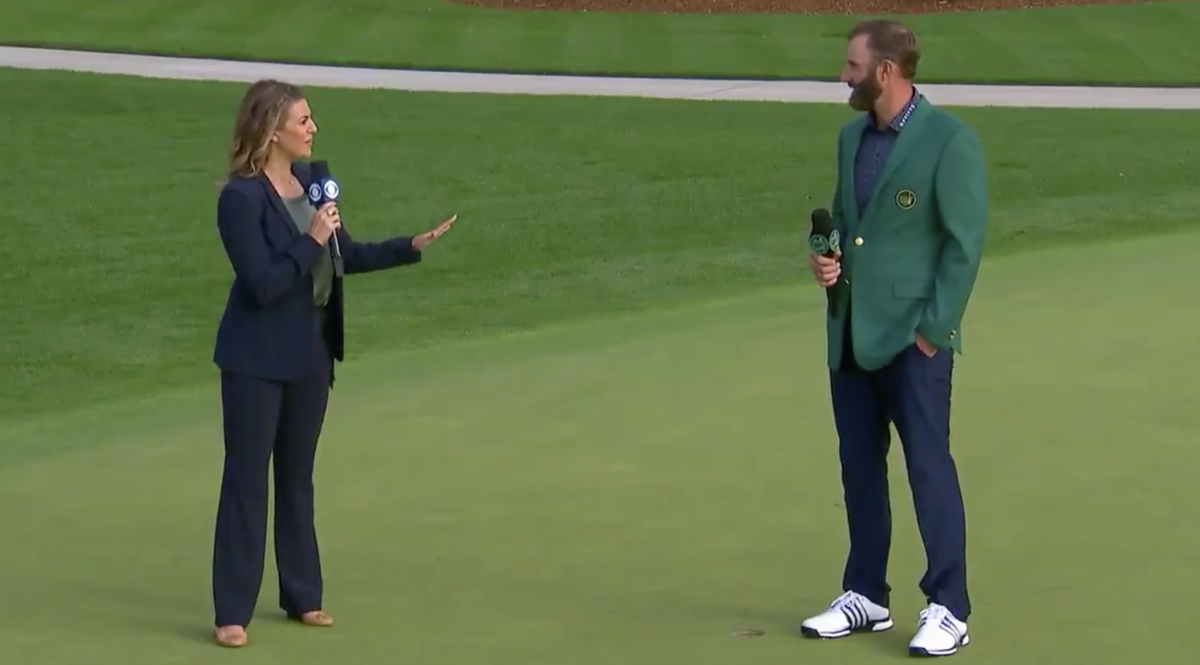 Dustin Johnson's Emotional Interview On CBS Is Going Viral The Spun