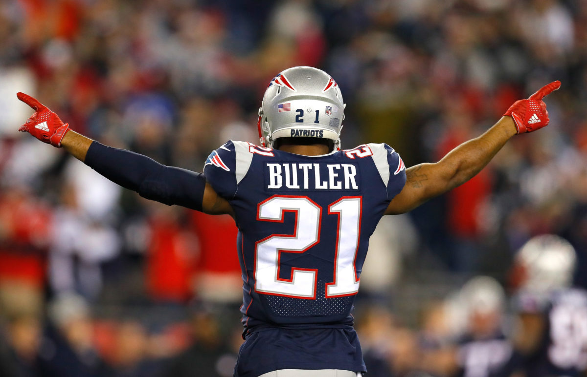A photo of the back of Malcolm Butler's jersey.