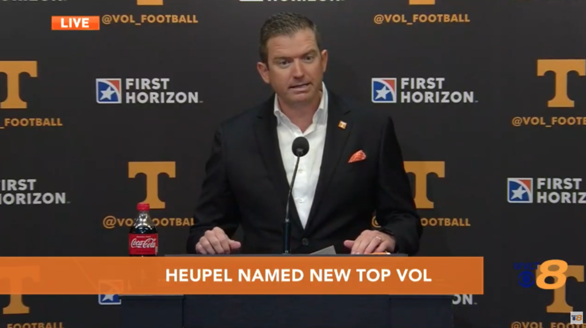 AD Danny White introduces new Tennessee football coach Josh Heupel.