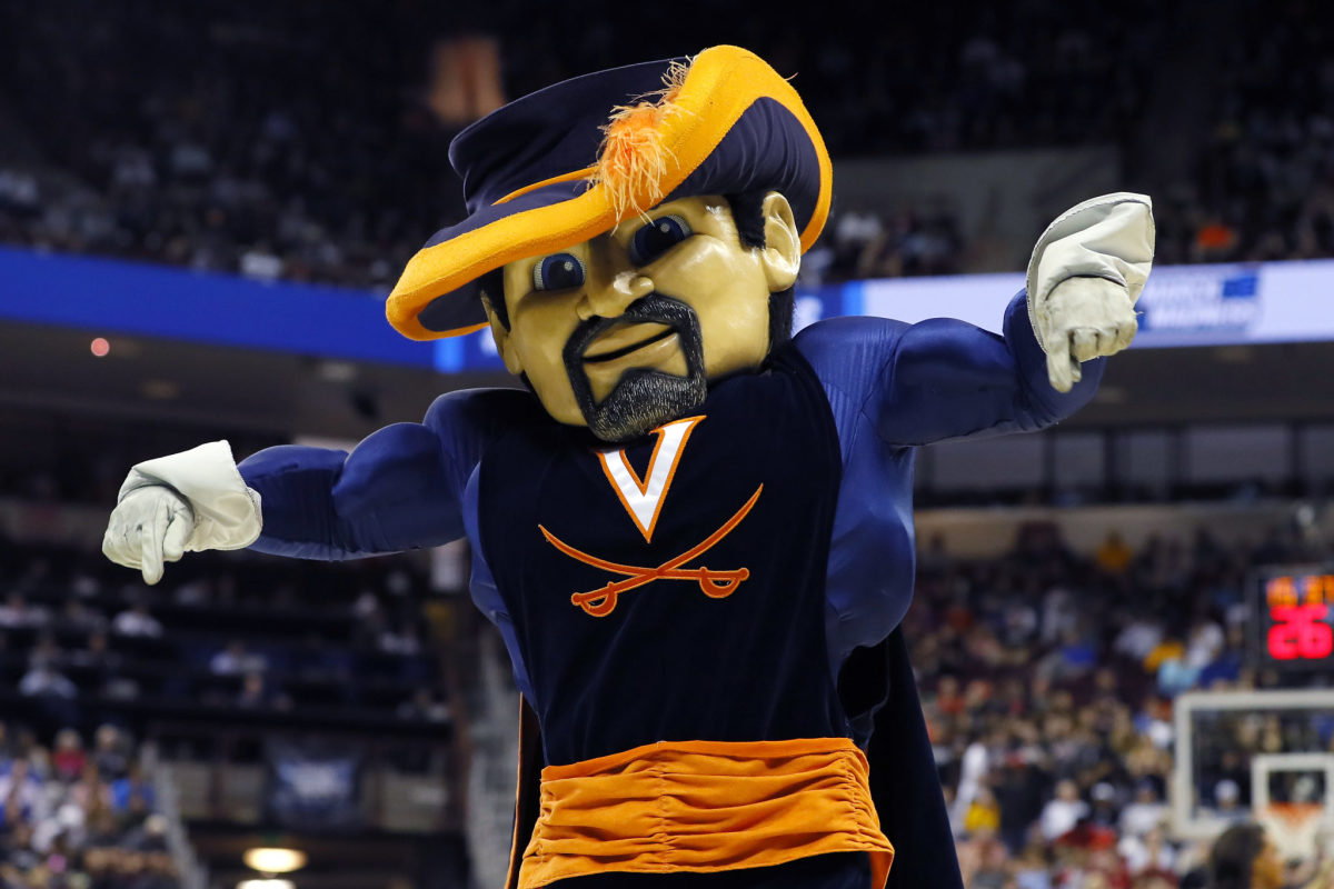 A solo shot of Virginia's mascot.
