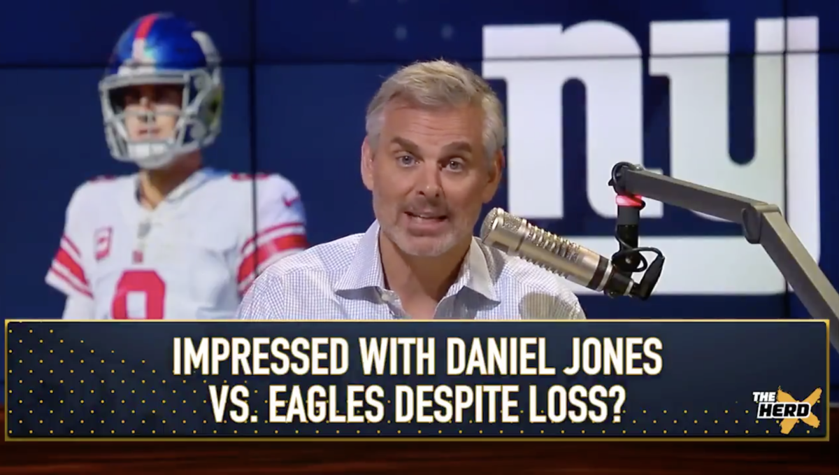 Colin Cowherd discusses Daniel Jones' performance against the Eagles.