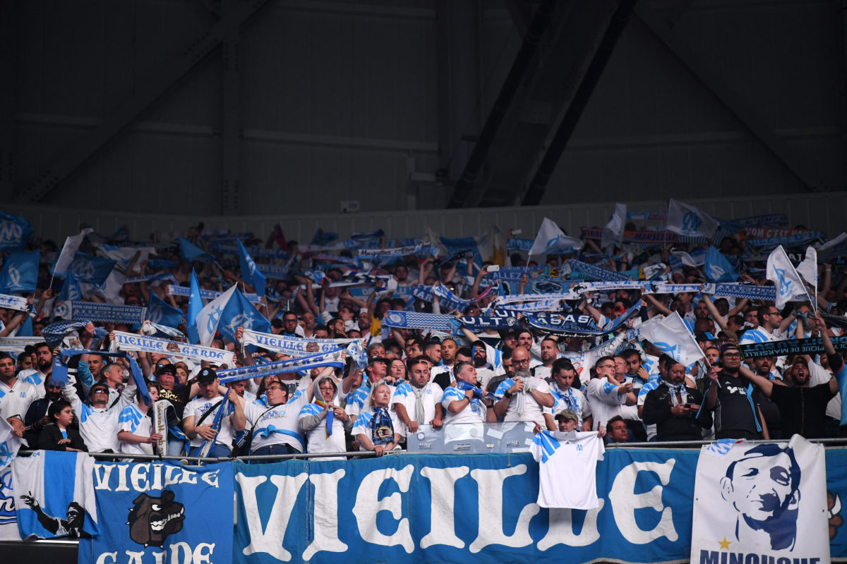 Olympique de Marseille fans at a match.