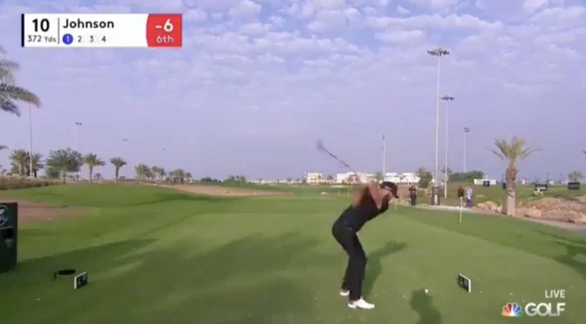 Video Dustin Johnson Drills Spectator With His Drive The Spun
