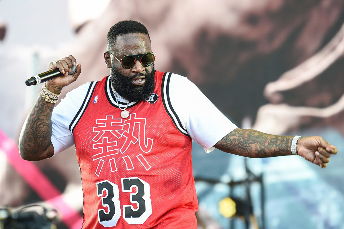 Rapper Rick Ross performs in England.