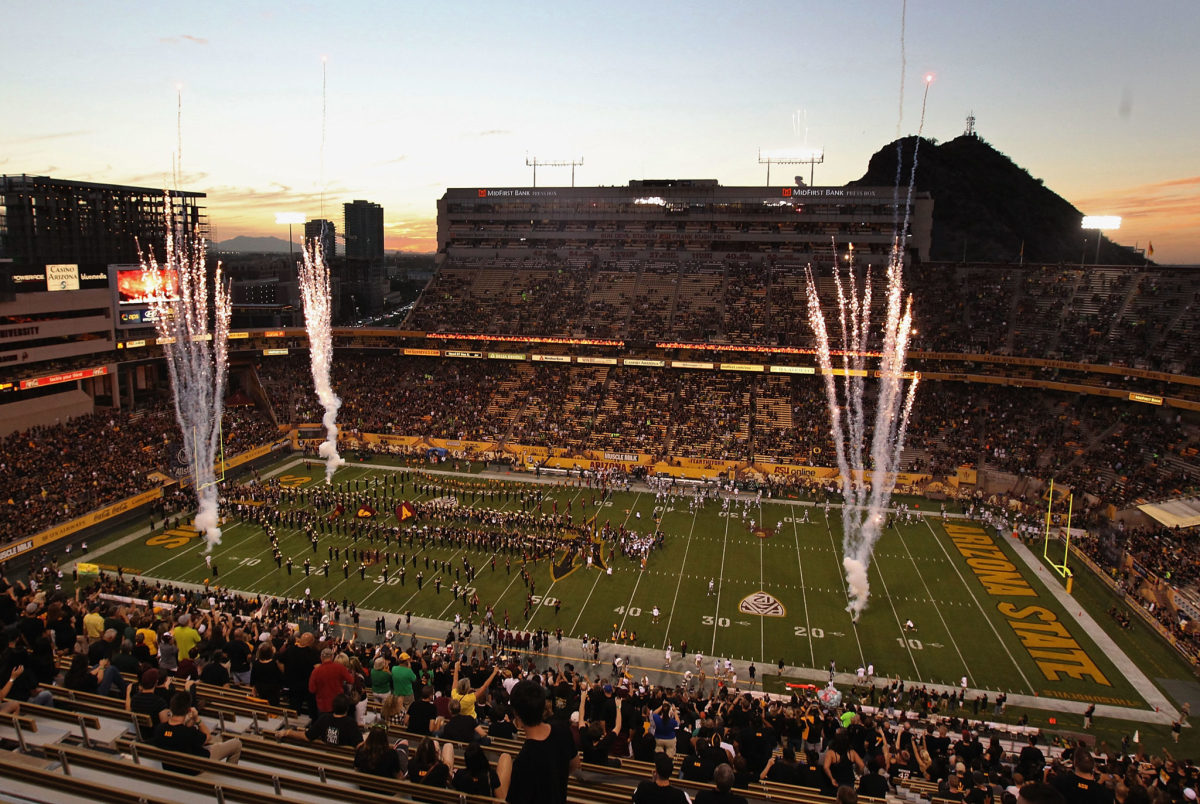A general view of the Arizona State Sun Devils football stadium.