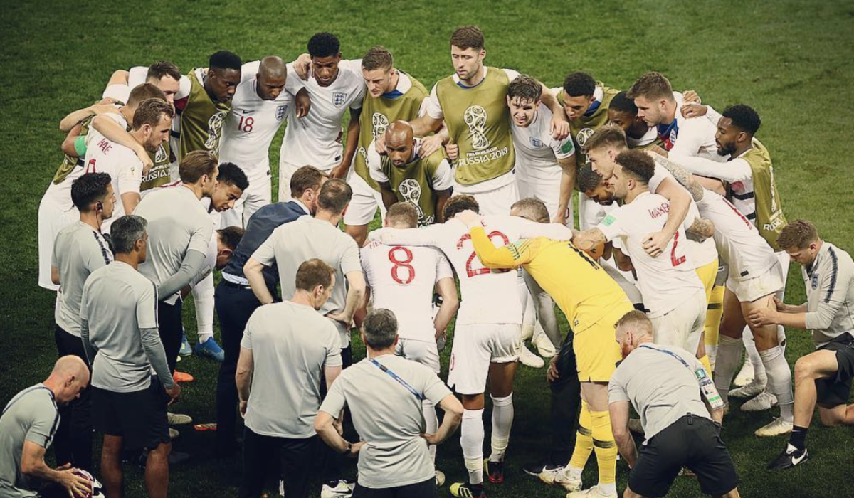 england's soccer team posts a photo at the game against croatia