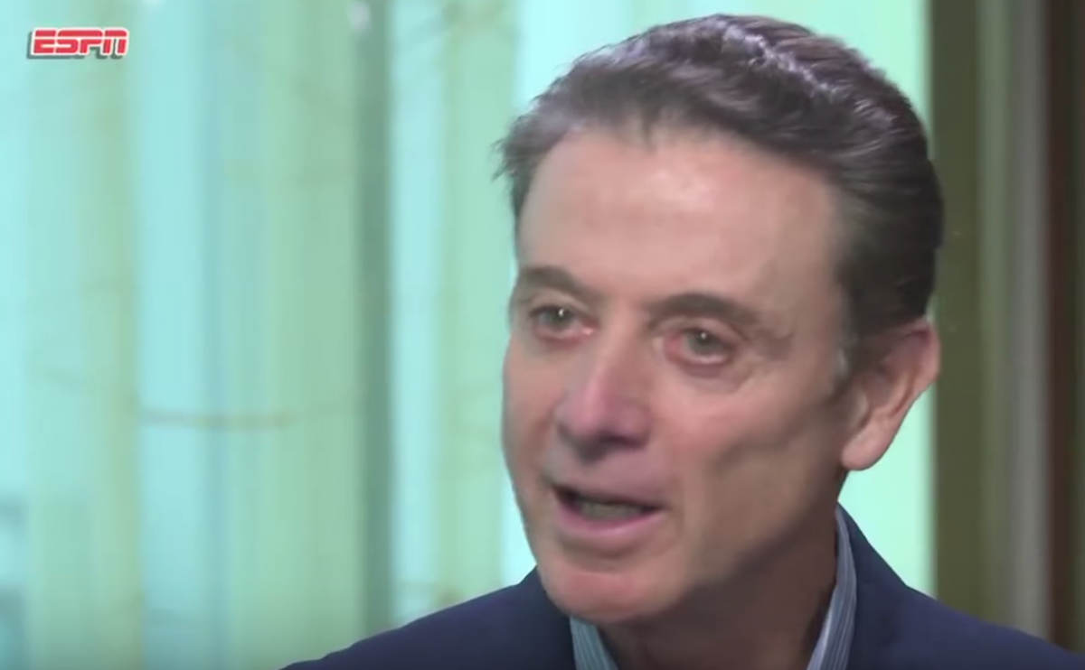 Rick Pitino during his interview with ESPN.