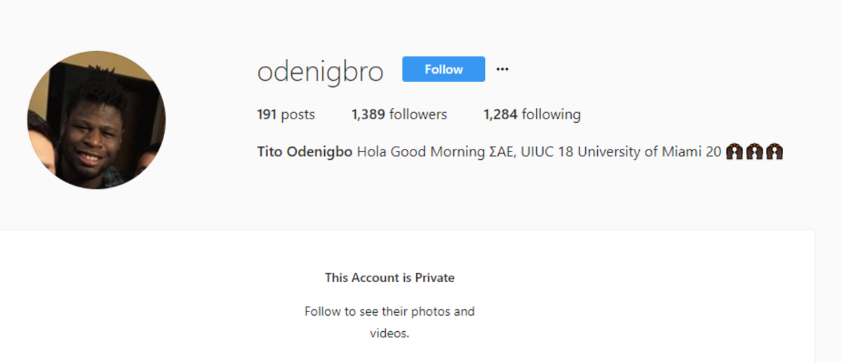 Tito Odenigbo's Instagram page.