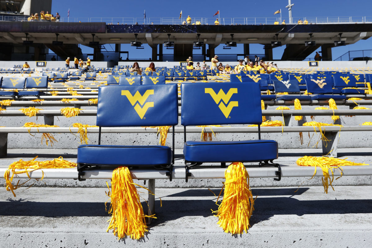 Seats in West Virginia's stadium.