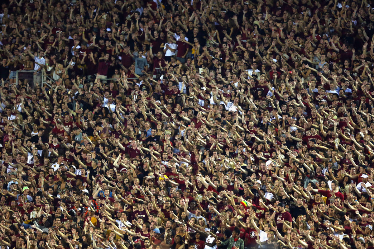 Fans cheer during a Florida State game.