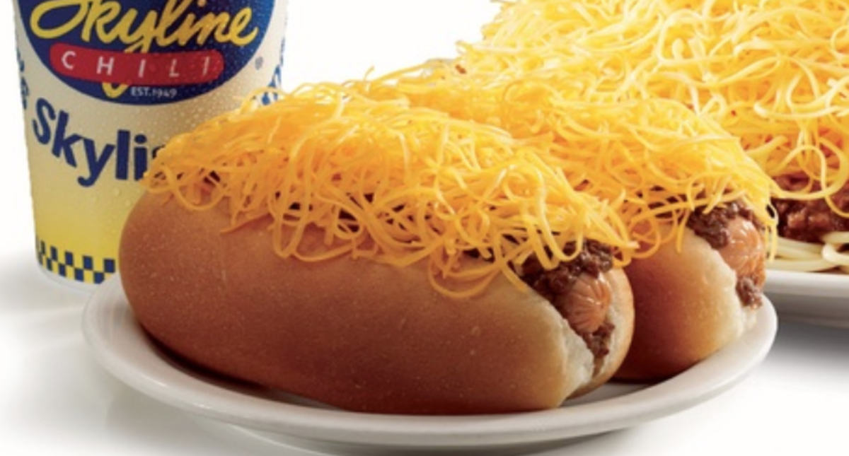 A picture of chili dogs.