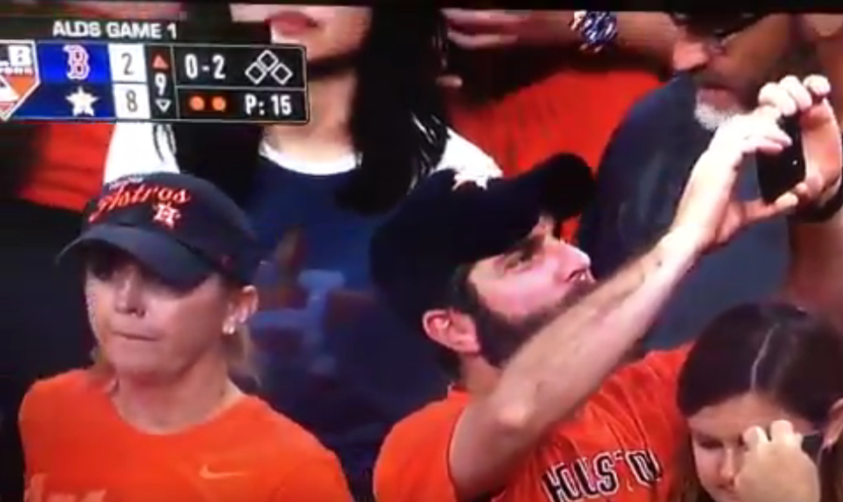 Video of female Astros fan is going viral.