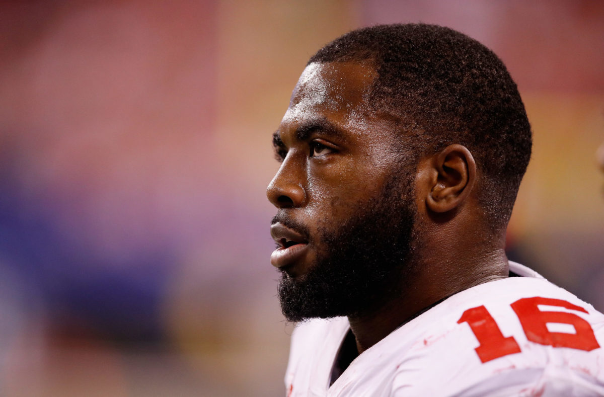 A closeup of J.T. Barrett during an Ohio State game.