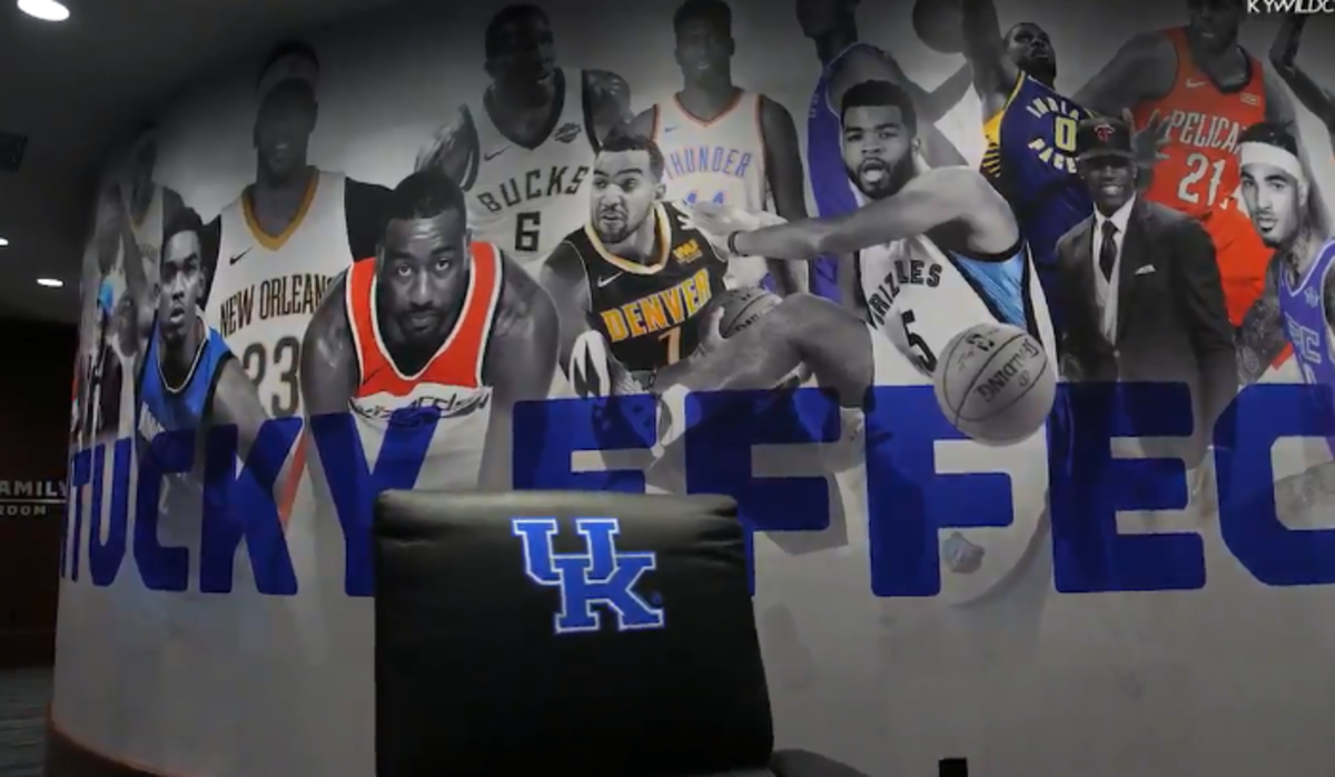 Kentucky basketball's locker room mural