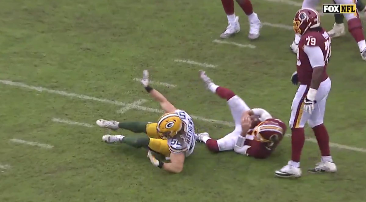 nfl releases statement on clay matthews penalty