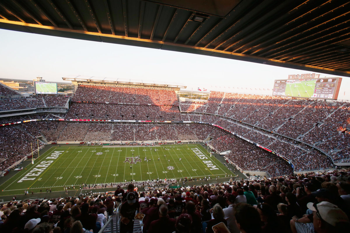 A general view of Texas A&M's football field.
