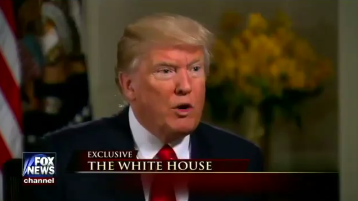 Trump speaks on FOX News.