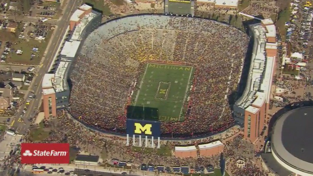 Ohio State fans are well represented at Michigan Stadium.