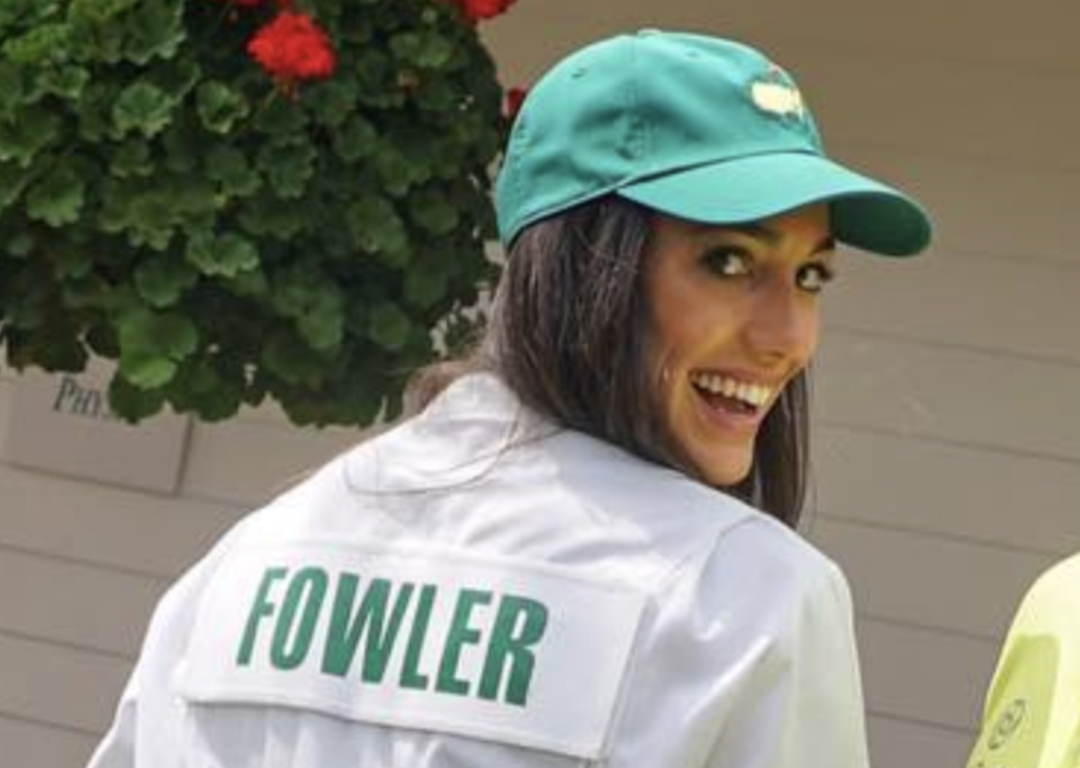 Allison Stokke at the Masters with Rickie Fowler.