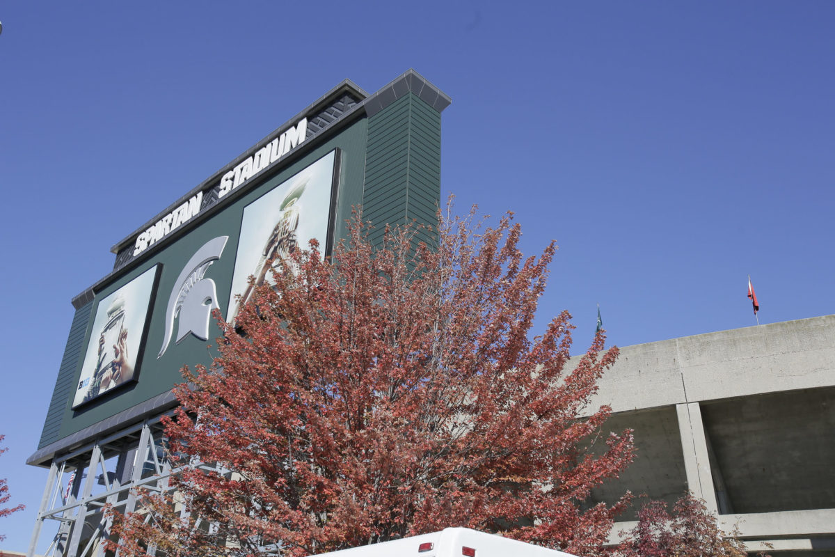An exterior view of Michigan State's