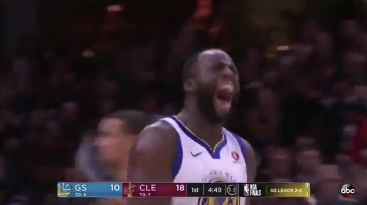 draymond green has an outburst in game 3 of the nba finals